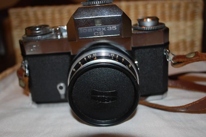 Zeiss Ikon Icarex 35mm camera with 50mm lens and strap