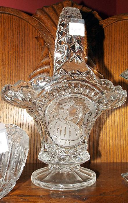 ANTIQUE, VINTAGE AND NEWER CUT, CUT PRESSED, PRESSED, ETCHED CRYSTAL AND GLASS PIECE INCLUDING WATERFORD
