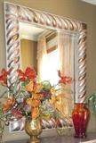 PLATINUM WITH GOLD WASH ROPE DESIGN FRAMED MASSIVE MIRROR