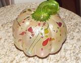HAND BLOWN VENETIAN ART GLASS PUMPKIN