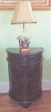 SMALL HAND PAINTED DEMILUNE WOOD CONSOLE
GREAT EGRETS/HERON LAMP