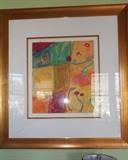 ONE OF TWO ORIGINAL SIGNED FRAMED WATERCOLOR ART PIECES