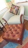 HARDEN COMFY ROUNDED BACK CHAIR
WESLEY HALL LEATHER OTTOMAN
COLORFUL MID CENTURY DESIGN DRAPERY PANELS
TAPESTRY FISH "ESCHER" PILLOW