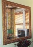 LARGE GOLD LEAFED MIRROR