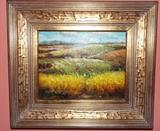 SMALL ORIGINAL OIL PAINTING OF "FIELD OF WHEAT"