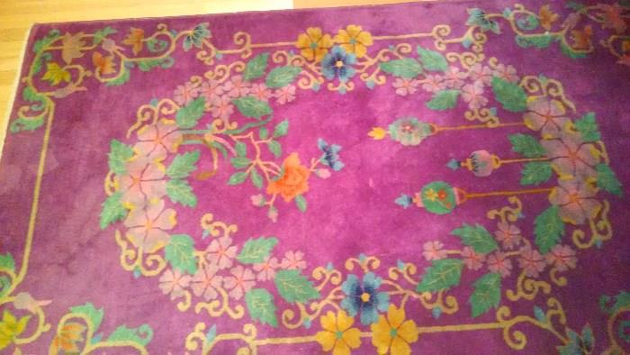 ***ANTIQUE**** ORIENTAL WOOL AREA RUG..MUST SEE IN PERSON.... COLORS ARE BEAUTIFUL ...VERY NICE !!!! 