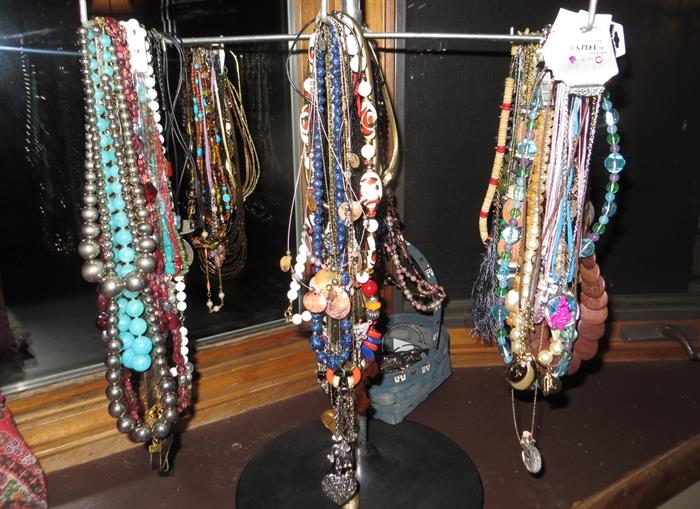 Hundreds of necklaces