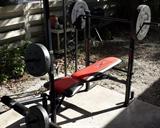 Weight bench and weights