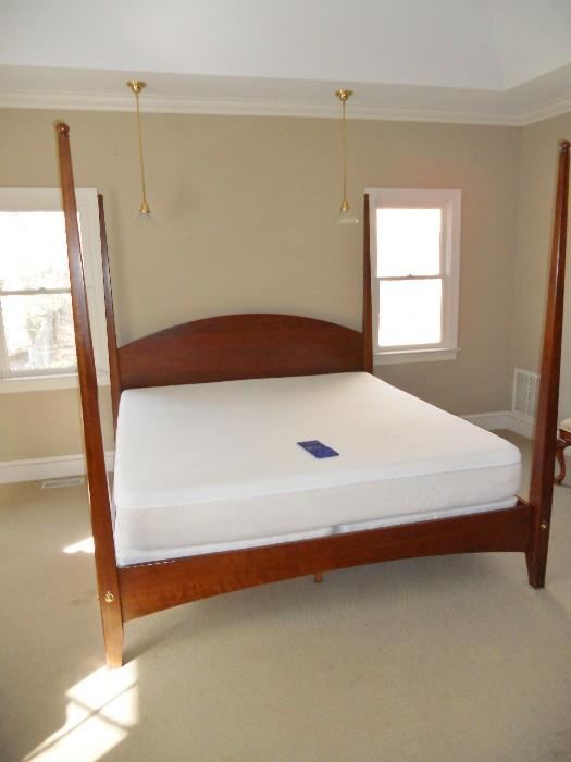Gorgeous king size bed by Ethan Allen with Tempur Pedic mattress--bed and mattress sold separately
