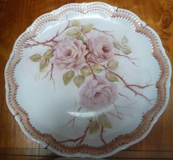 Hand Painted & Signed Bavaria Plate