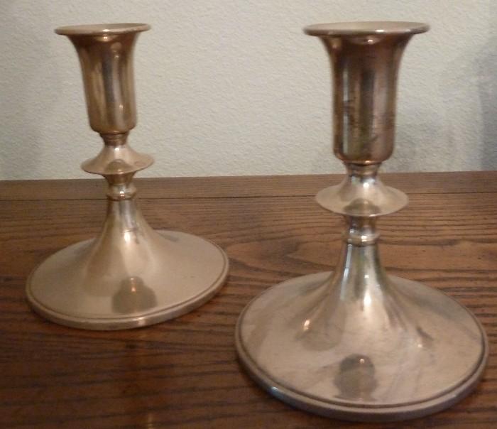 B & M Sterling 296 Weighted Candle Sticks