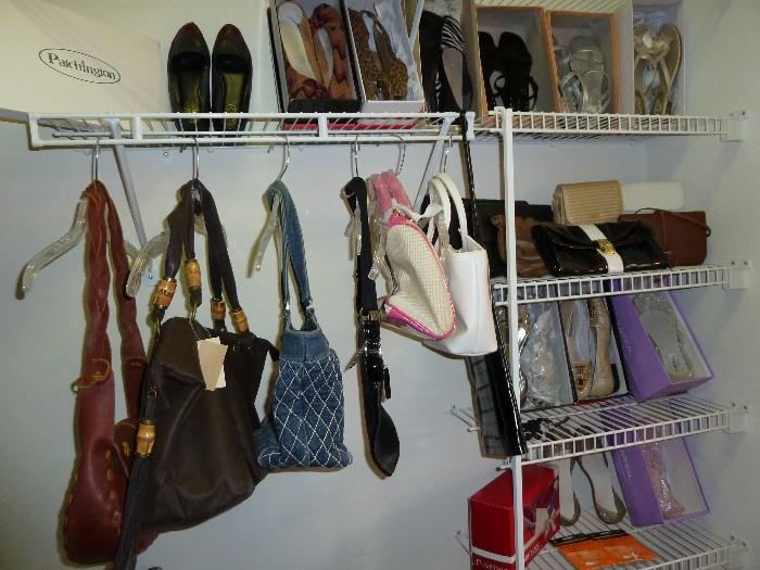 Women's Handbags, Shoes Size 8  1/2