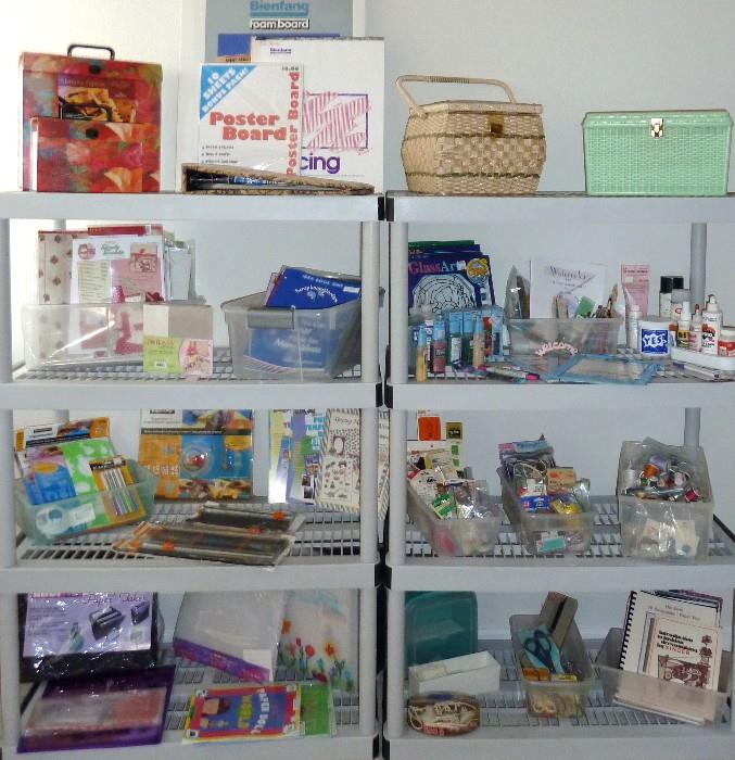 Large amount of Scrapbooking, Crafts, Sewing Notions, Sewing & Craft Boxes  