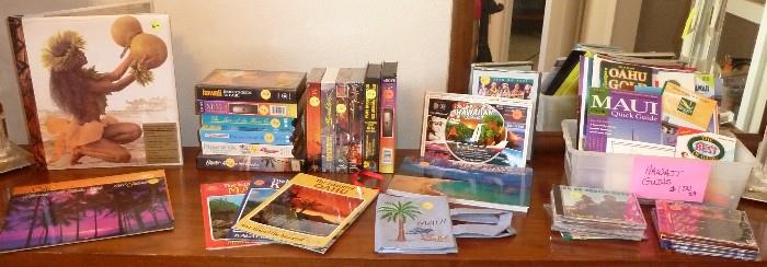 Vintage items from Hawaii, Photo Album, VHS Tapes, Maps