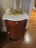 Side table with marble top by Lexington.
