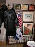 Wall Art, Flags, Leather Jacket 