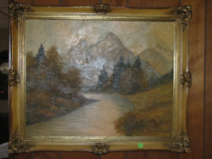 Signed old oil painting