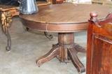 48" round oak table, Antique