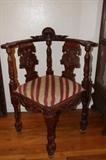 Carved corner chair