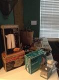 Vintage items still in boxes, timers , knives  