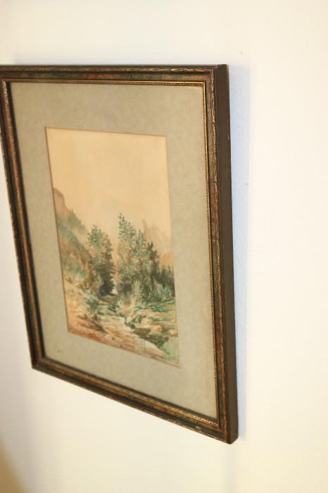 Watercolor by listed artist WG ALFRED JONES