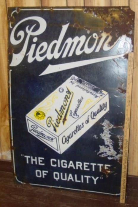 Early Porcelain Cigarette Sign (Over 3' Tall)
