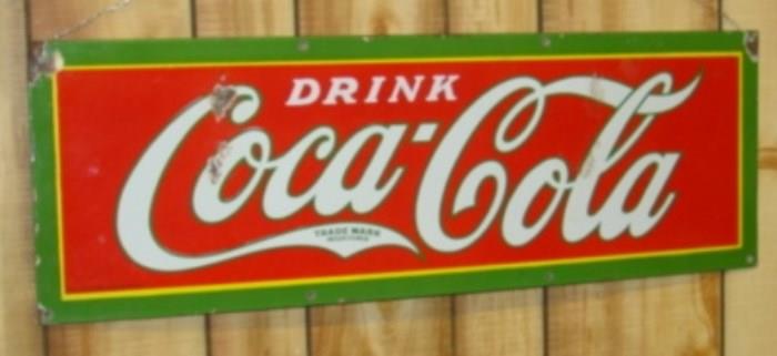 1920's Porcelain Drink Coca-Cola Sign