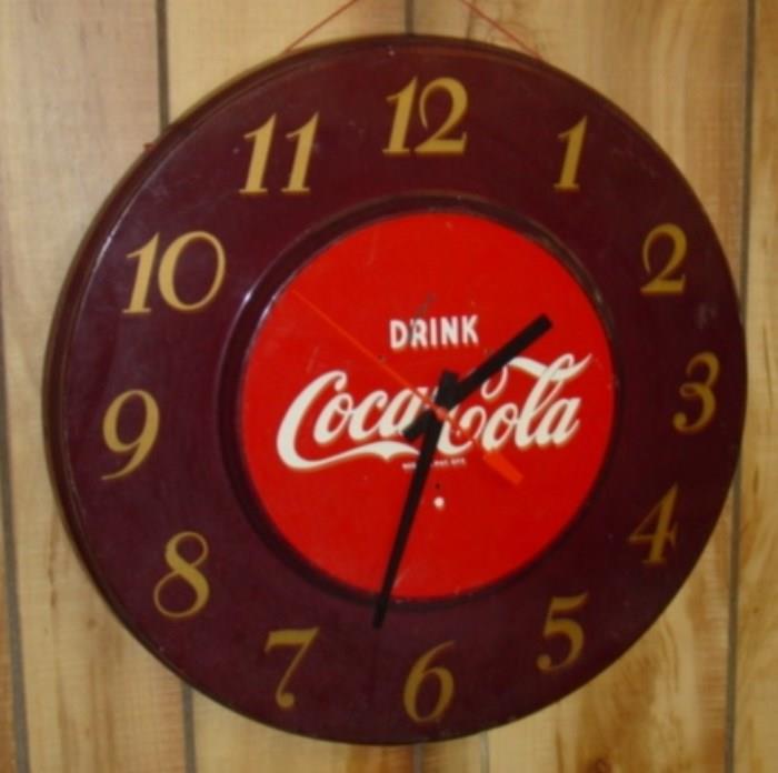 1950's Metal Coke Clock