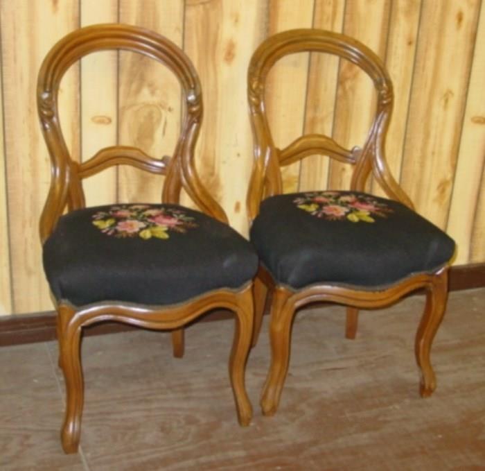 Victorian Needlepoint Chairs