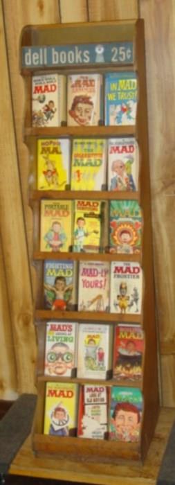 Dell Books Store Display w/Vintage MAD Books