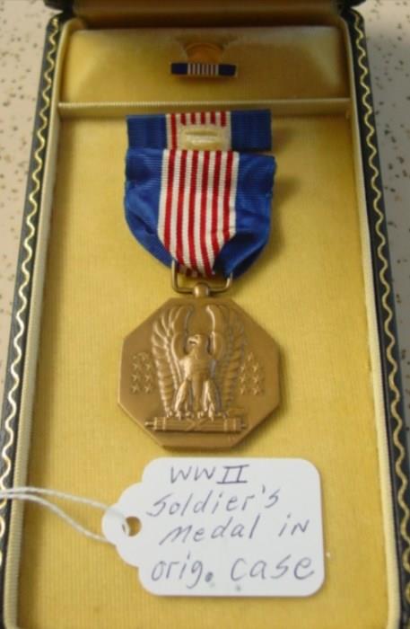 WWII Soldier's Medal In Original Case