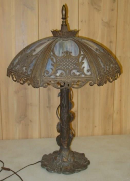 Old Slag Glass Lamp