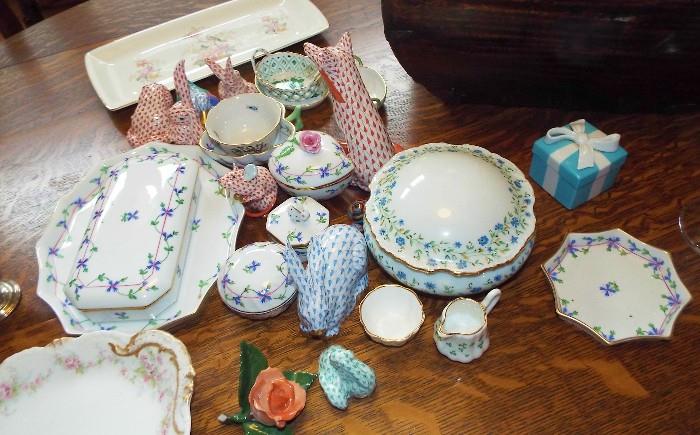GREAT EUROPEAN ANTIQUE PORCELAIN AND A HUGE COLLECTION OF HEREND PORCELAIN AND WADE POTTERY
