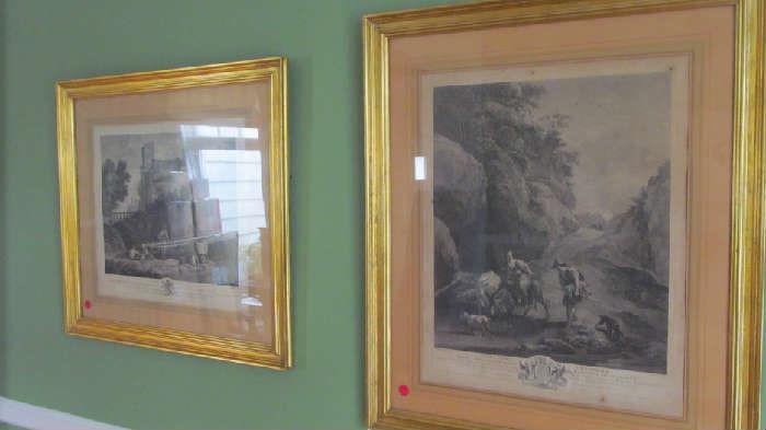 Lovely French Etchings / Engravings.