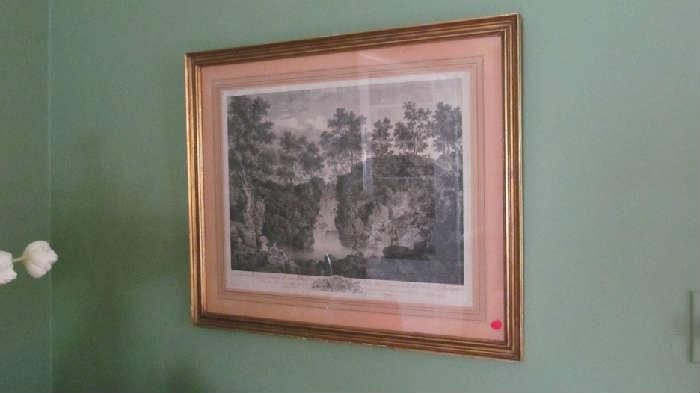 French Etching /Engravings and all three are beautifully framed in gold.