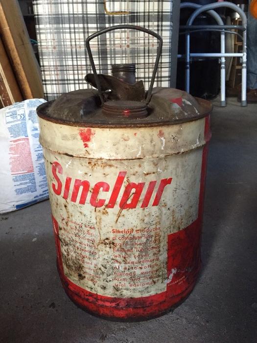 Vintage Sinclair Oil Can, 5 gal