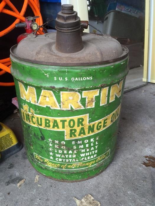 Vintage Martin Oil can, 5 gal