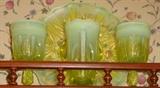 Opalescent Glass, Vaseline Glass, Jadite, Depression Glass, Spice Rack, Canisters, Jadeite