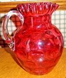 Cranberry Glass Pitcher, Opalescent Glass, Vaseline Glass, Jadite, Depression Glass, Spice Rack, Canisters, Jadeite