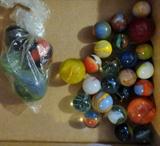 Marbles, Shooters, Hand Crafted Blown, Cats Eyes, Akro