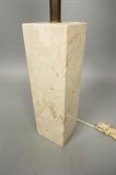 Lot 16:  NESSON Natural Stone Tall Square Column Lamp. Paper label: Bronx, NY: Dimensions:   --- 