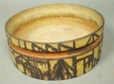 Lot 48:  Marcello Fantoni Pottery Fruit Bowl.  Painted Decoration.: Dimensions:  H: 3.75 inches: W: 9 inches --- US Shipping charge: $35