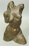 Lot 52:  Signed Bronze Impressionist Female Nude Sculpture. Signed and dated 57. : Dimensions:  H: 10 inches: W: 6.5 inches: D: 4 inches --- US Shipping charge: $35