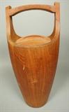 Lot 102:  DANSK Teak Modern JENS QUISTGAARD Ice Bucket. Marked Staved Teak. Danmark. Dansk design: Dimensions:  H: 19 inches: W: 9 inches --- US Shipping charge: $35