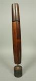 Lot 326:  Tall Modernist Rosewood RONSON Table Lighter. Two part rosewood column on Chrome pedestal on Steel Base. Label VARAFLAME Rosewood by Ronson. : Dimensions:  H: 19.25 inches: W: 2.5 inches: D: 2.5 inches --- 