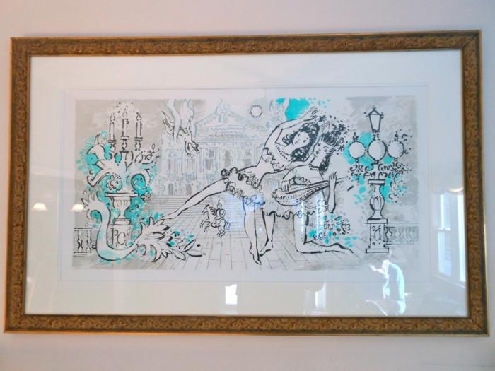 Charles Cobelle lithograph "The Lute"
