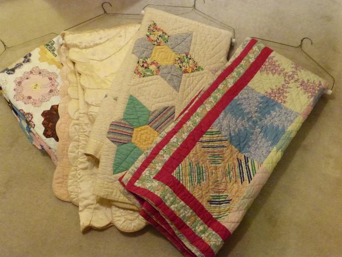 Hand Stitched Quilts, Circa 1930's, Early 40's, Virginia