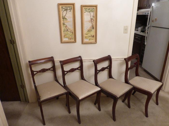 Four Empire Style Dining Chairs