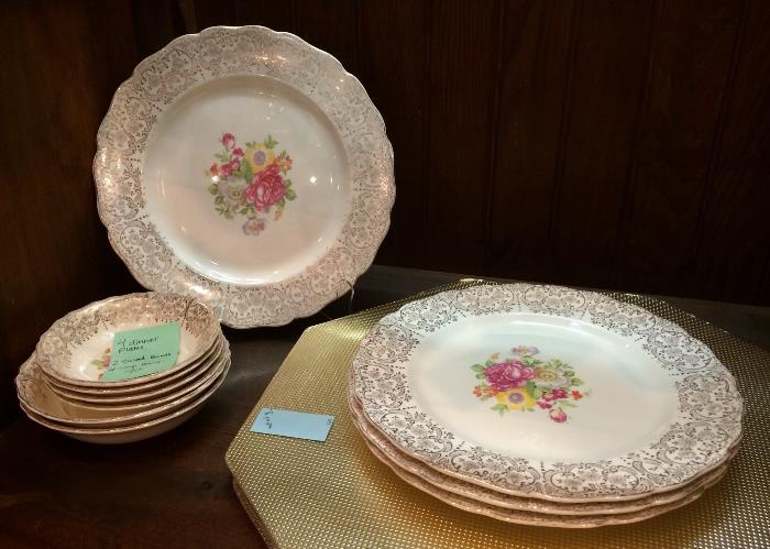 Antique china plates. 