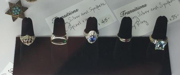 Nice selection of sterling rings!